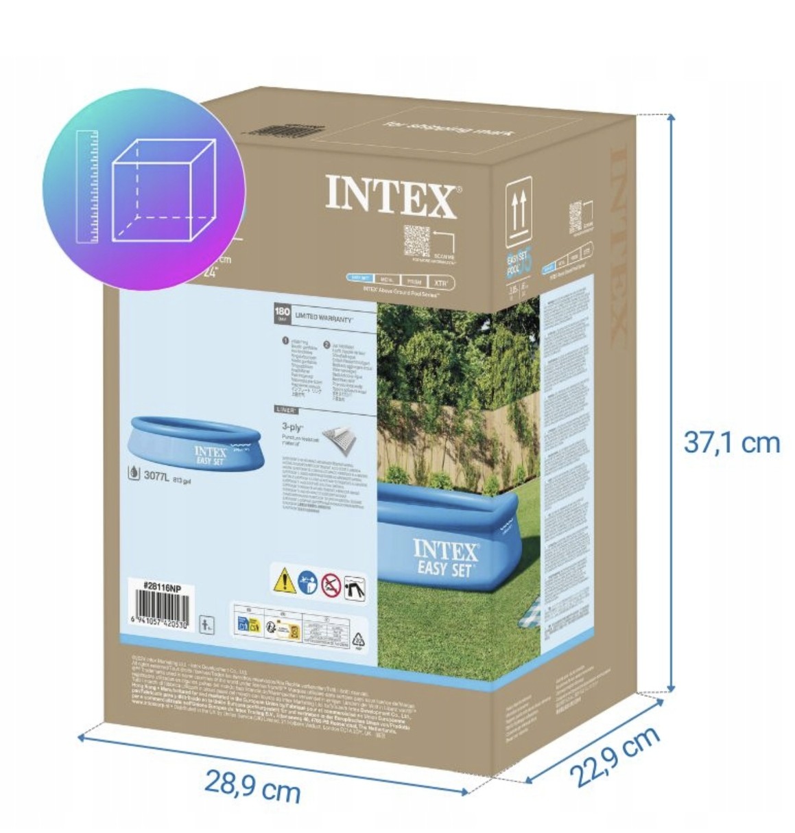 Надувний басейн 305 x 61 см Easy Set (Intex 28120)