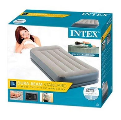 Надувне ліжко 191 x 99 x 30 см з підголовником PILLOW REST MID-RISE